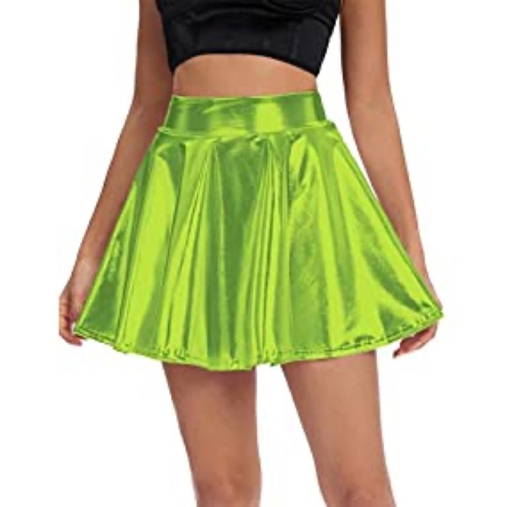 NWT fun green sparkle costume skirt